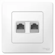 Blanca /   2-  RJ45 Schneider Electric