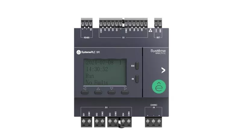 ���������������� ���� SR2, 24 VDC, �������, 8 UI (AI, DI), 4 DO (2 ����, 2 �����.), 1xRS485, 1xRJ45 | ZR2PA11BD | SE