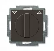ABB Basic 55 Шато (чёрный) Выключатель жалюзийный поворотный без фиксации ABB