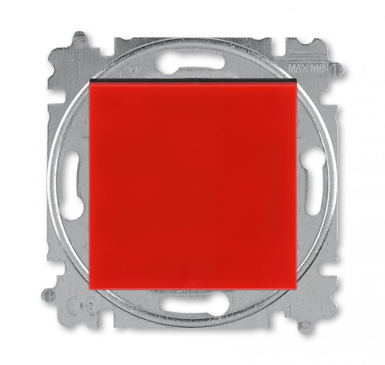 ABB Levit Красный / дымчатый чёрный Выключатель 1-кл. ABB