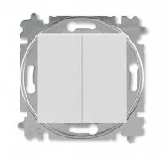 ABB Levit Серый / белый Выключатель кнопочный 2-кл. ABB
