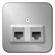 Blanca �/� � ����. �����. �������� ������� 2-�� ���/����, RJ45+RJ11, ���.5E Schneider Electric
