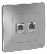 Blanca /   2-  RJ45 Schneider Electric