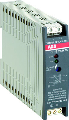 Блок питания CP-E 24/0.75 (регулир. вых. напряж) вход 90-265В AC / 120- 370В DC, выход 24В DC /0.75A ABB