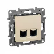 Etika .   2- RJ45,  5 UTP Legrand