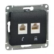 Glossa   2- RJ11+RJ45, .5E Schneider Electric