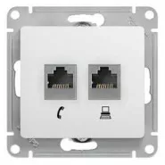 Glossa   2- RJ11+RJ45, .5E Schneider Electric