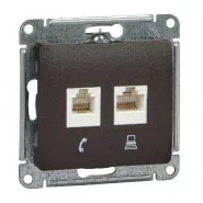 Glossa    2- RJ11+RJ45, .5E Schneider Electric