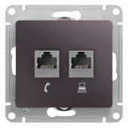 Glossa    2- RJ11+RJ45, .5E Schneider Electric