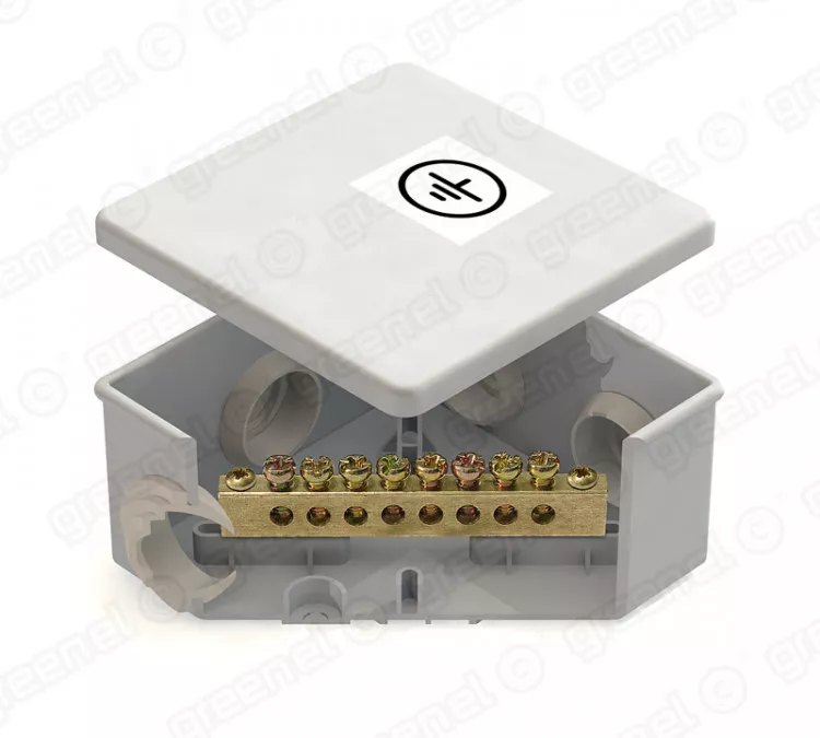 ������� �����. ����������� (���) 85�85�40��, 6 �����������, � ����� 6�9 8����, IP44, �������� "����������" GREENEL