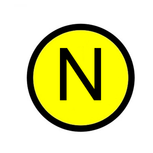 Наклейка "N" (1шт) (d20мм) PROxima EKF