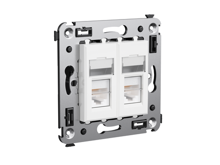 Rozetka RJ 45 v stenu 5e dvoynaya Avanti Beloe oblako DKC