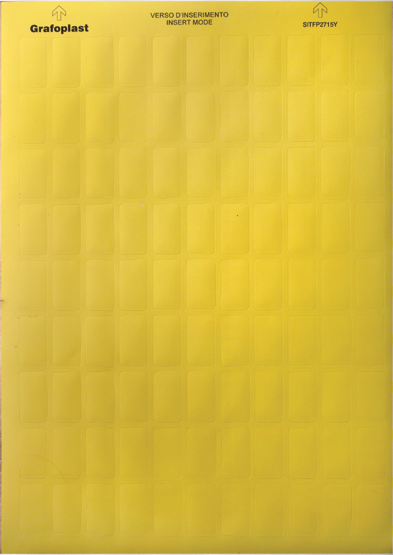 Табличка маркировочная, полиэстер 27х27мм. желтая DKC