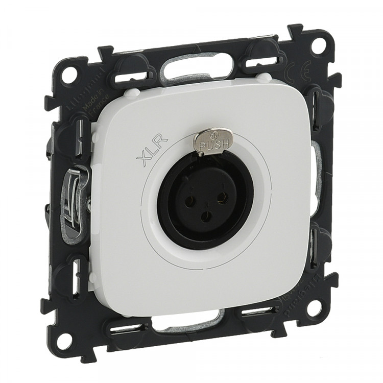 Valena ALLURE Белый Аудиорозетка с 3-контактным гнездом XLR (с лицевой панелью) Legrand