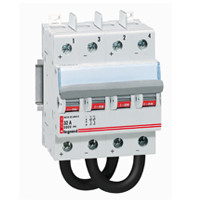 Выключатель-разъединитель постоянного тока с рычагом - 800 В= - 16 А - 2 полюса - 4 модуля Legrand