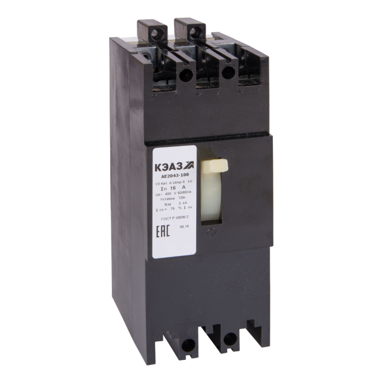 Выключатель автоматический АЕ2046М-320-63А-12Iн-400AC-НР110AC/DC-У3 ...