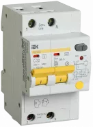Выключатель автоматический дифференциальный АД12MS 2п 32А C 100мА тип A (3 мод) IEK
