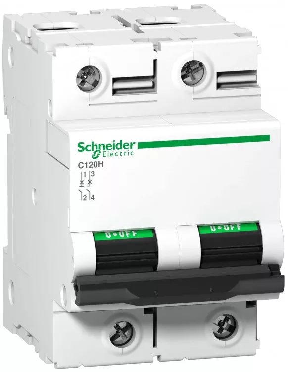 Выключатель автоматический двухполюсный C120H 125А C 15кА Schneider Electric