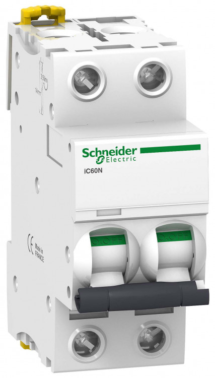Выключатель автоматический двухполюсный iC60N 16А C 6кА Schneider Electric