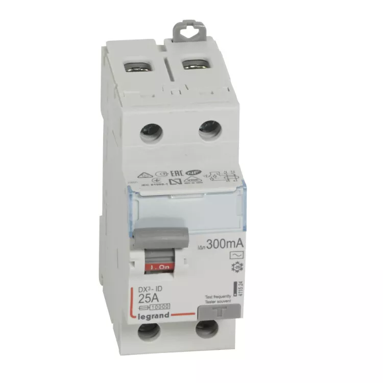Выключатель дифференциальный (УЗО) DX3-ID 2п 25А 300мА тип AC Legrand