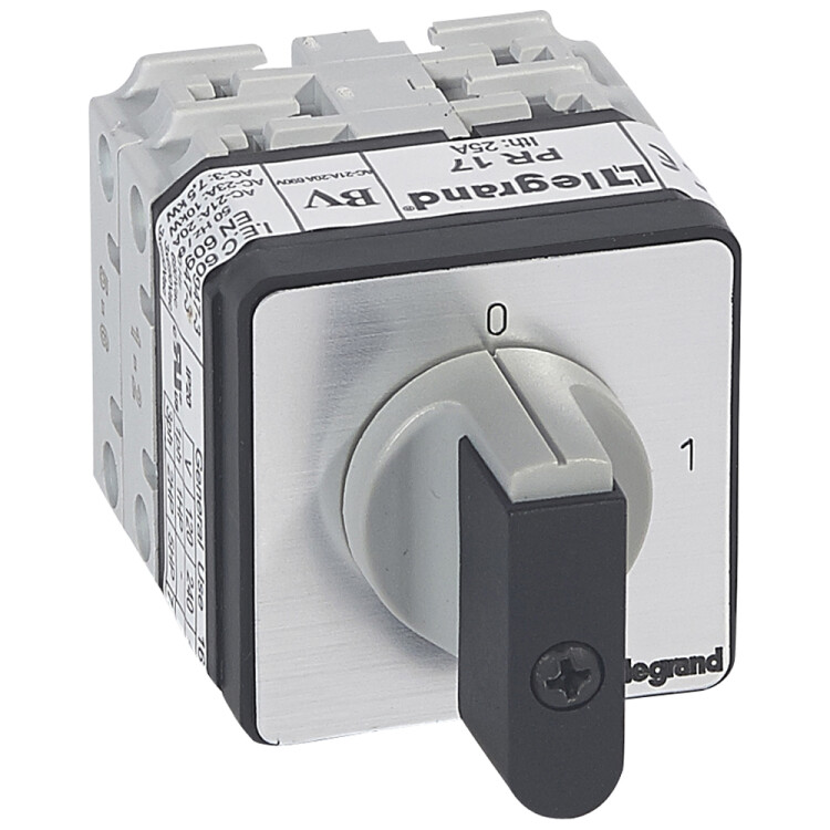 Выключатель - положение вкл/откл - PR 17 - 3П - 3 контакта - крепление на дверце Legrand