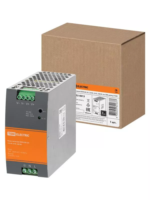 ���� ������� NDR240-24, 220 �, 24 �, 240 �� (�� DIN-�����) | SQ0752-0013 | TDM