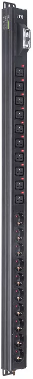 BASE PDU PV1101 24U 1 16 10SCHUKO 10C19  . | BS-PV70-10D-10C19-11 | ITK