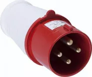 PPG32-41-441 Вилка прямая для силовых кабелей сеч. 2,5-6 мм2, 3PIN+PE, 415В, 32A, красный/белый | 32879 | STEKKER